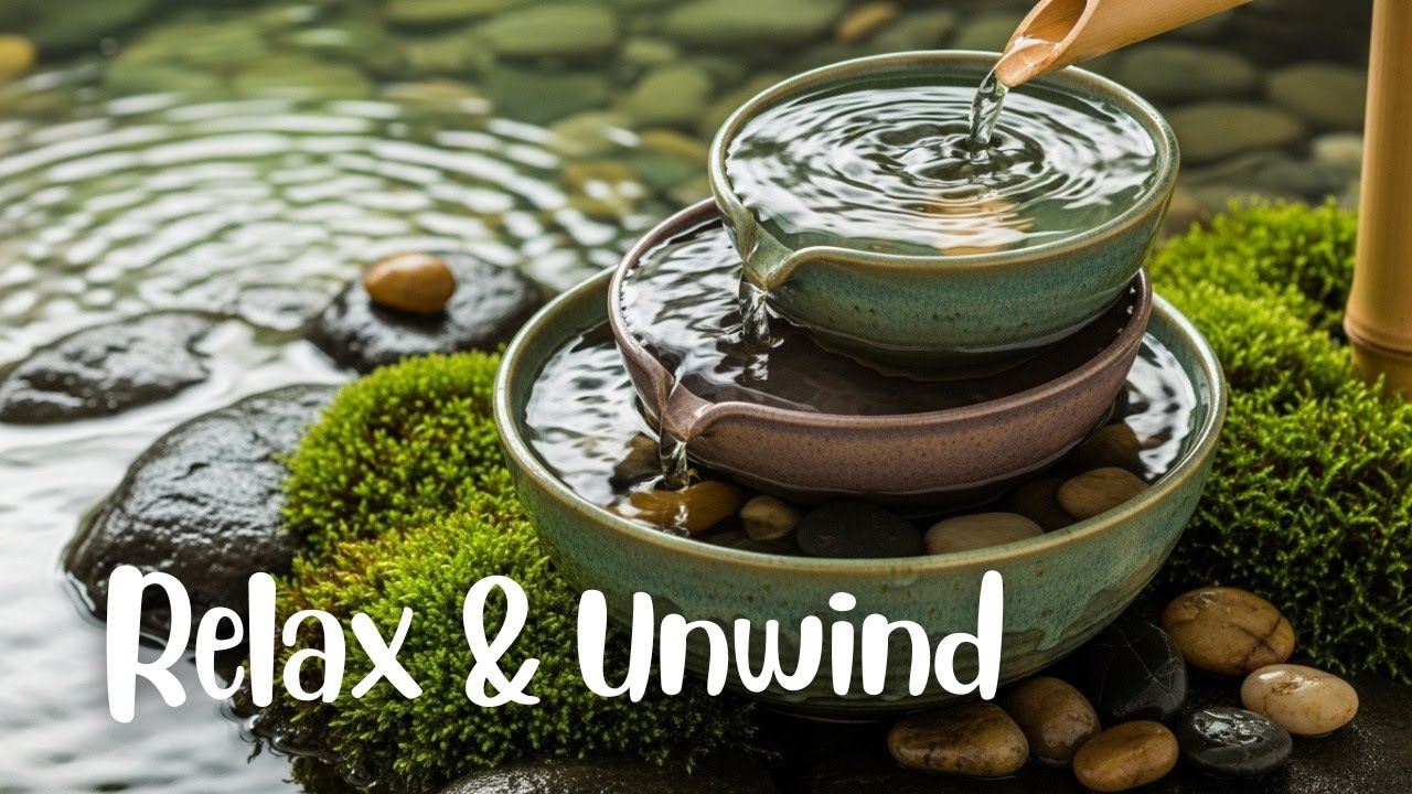 Calming Piano Melodies with Water Flow for Deep Sleep