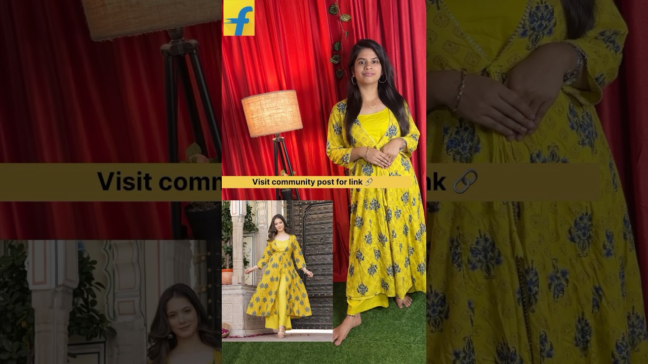 Top pant ethnic jacket set from Flipkart 🥰