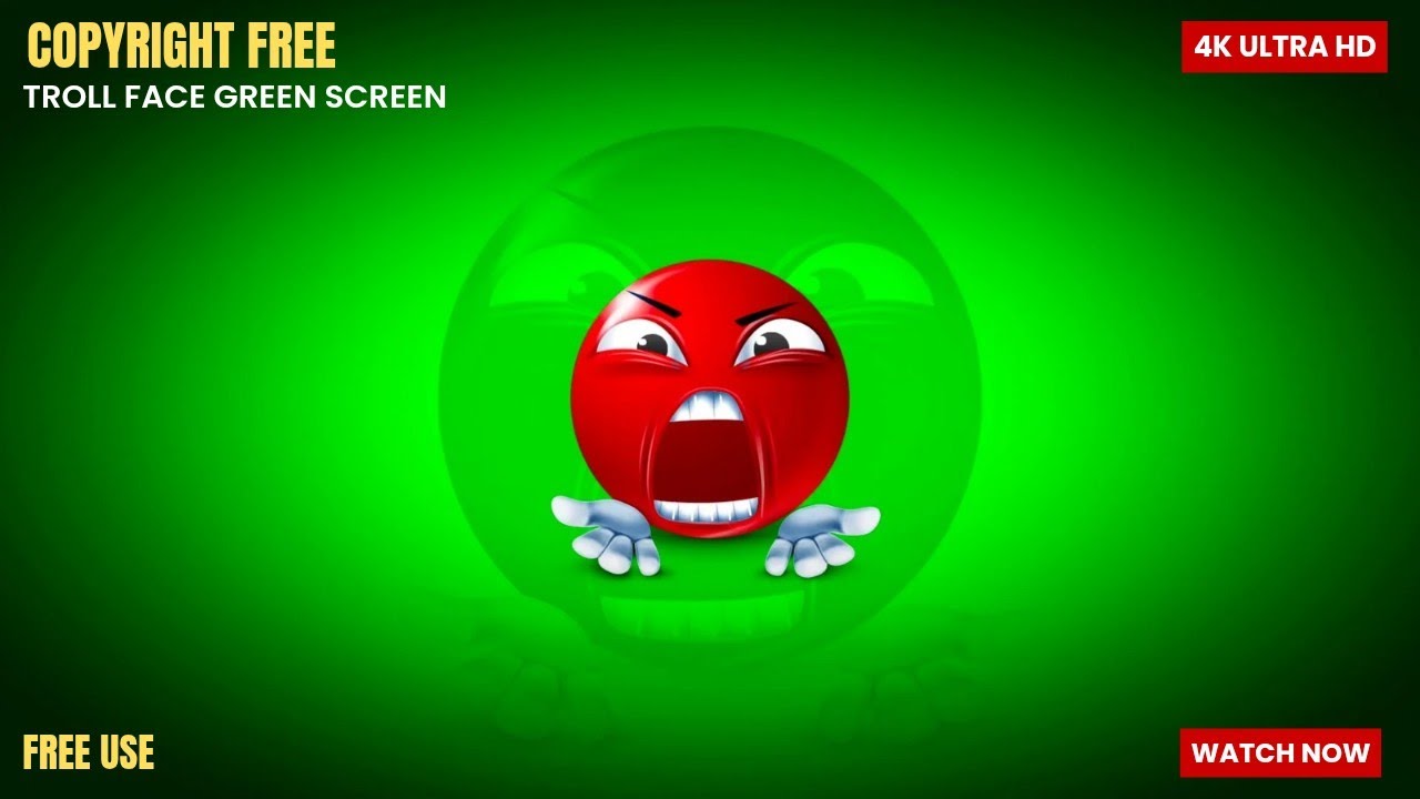 Troll Face Green Screen | Green Screen Troll Face | Green Screen New Troll Face | Blue Troll Face