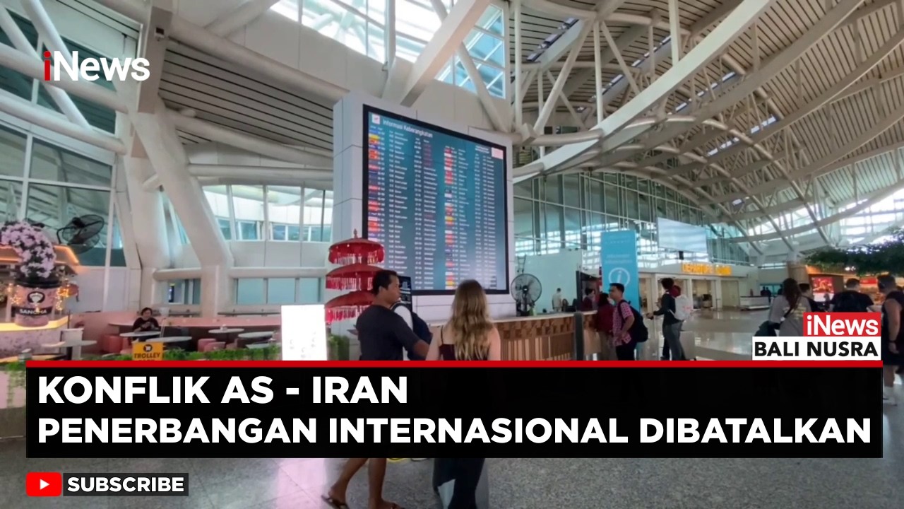 Penutupan Ruang Udara Akibat Konflik, Lima Penerbangan dari Bali Terganggu | iNews Balinusra