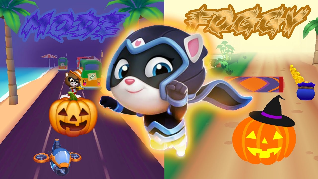 Talking Tom Hero Dash - Moonlight Angela // in Foggy Mode!! (Halloween Gameplay 2024) 🎃🌁🦸‍♀️
