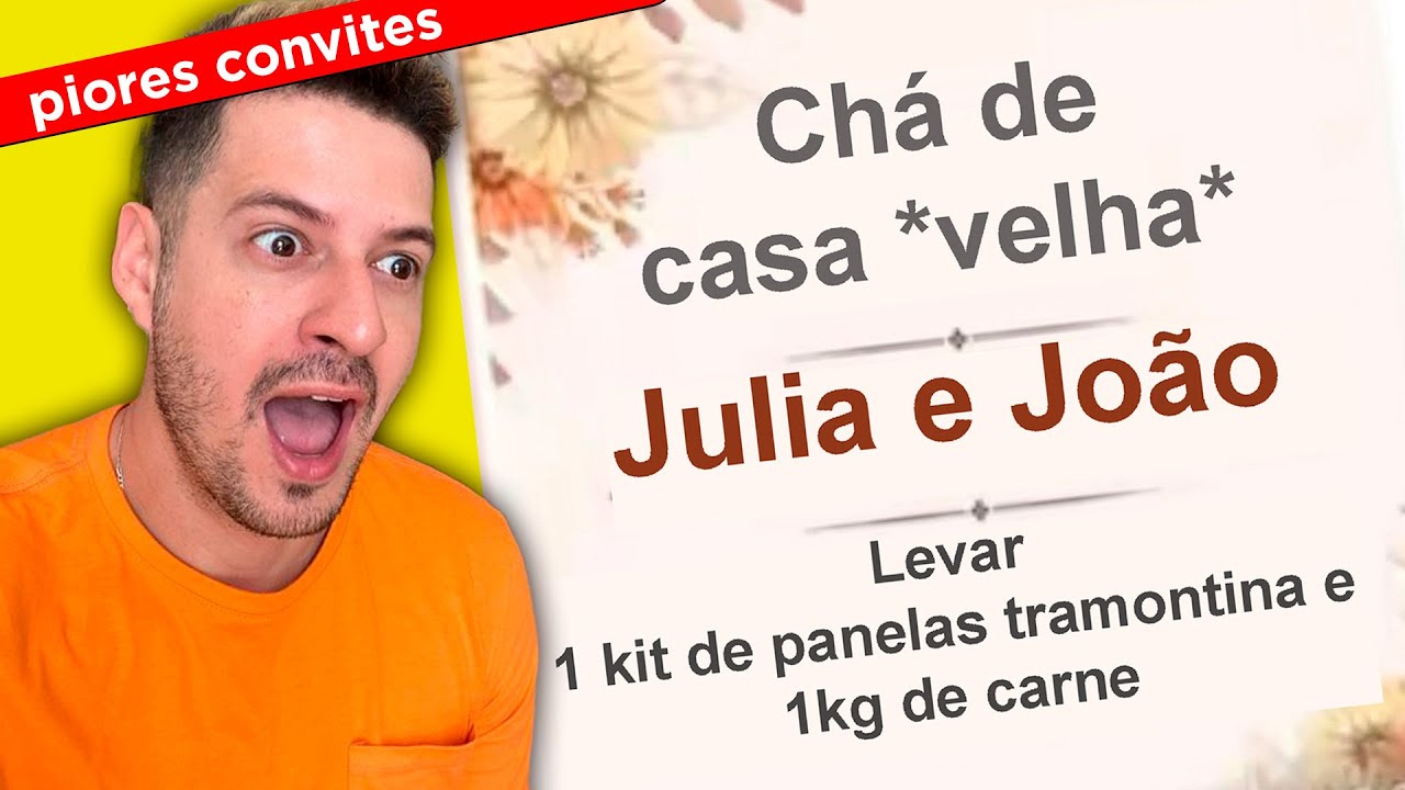Os piores convites do ano