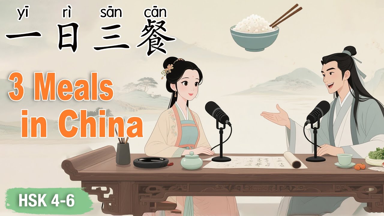 HSK 4–6｜What Do Chinese Eat in 3 Meals?｜Explore Food Culture & Learn Chinese #learnchinese