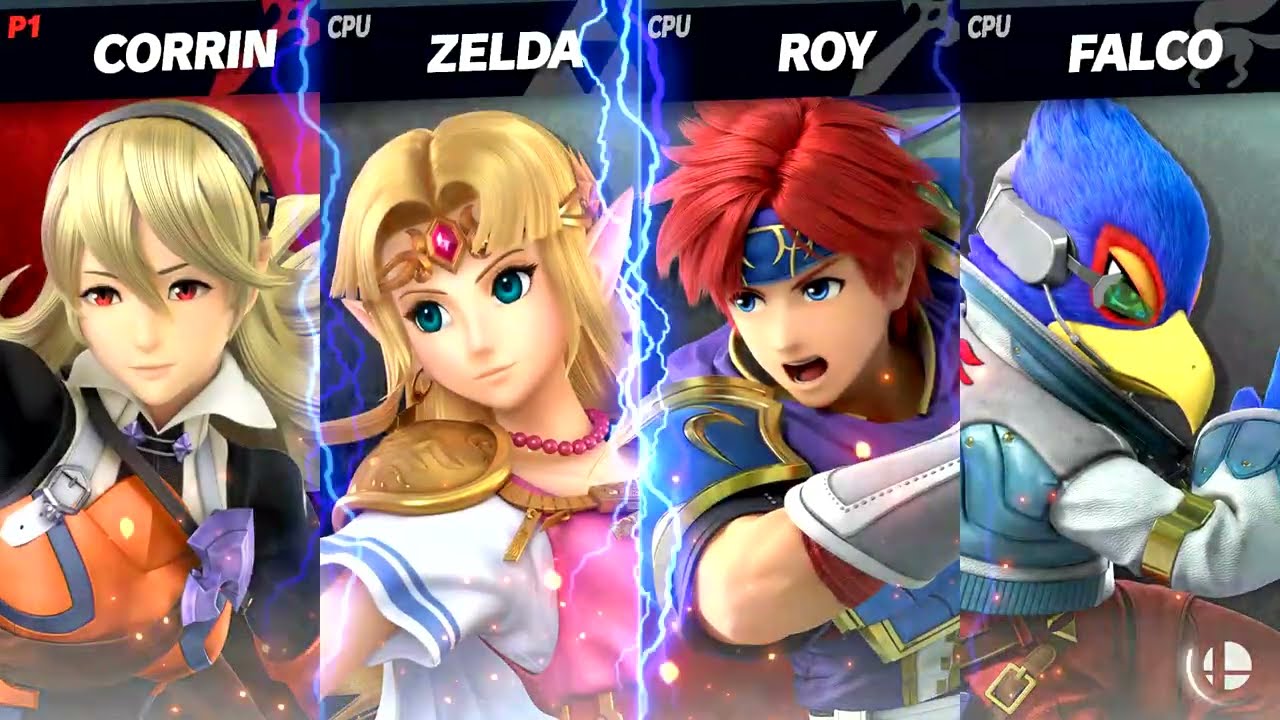 Corrin vs Zelda vs Roy vs Falco 