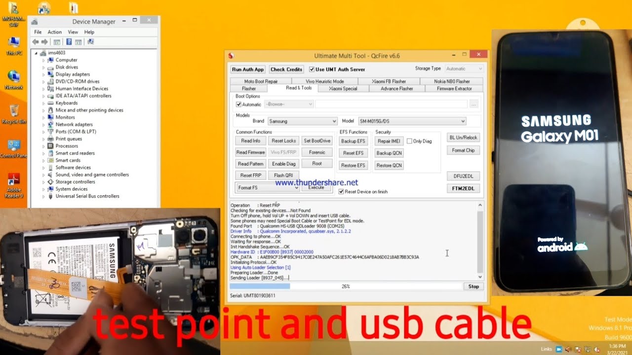 Samsung M01 frp unlock umt tool solution