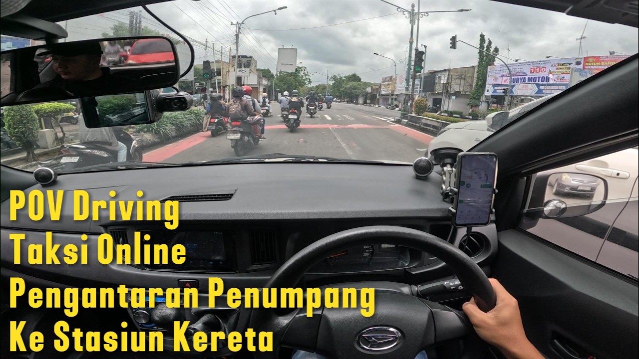 POV Driving Taxi Online Sigra Tipe D 1.0 | Pengantaran Penumpang Ke Stasiun Kereta