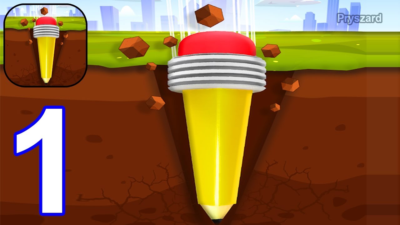 Pen Dig - Gameplay Walkthrough Part 1 Tutorial First City School Pencil (iOS, Android)