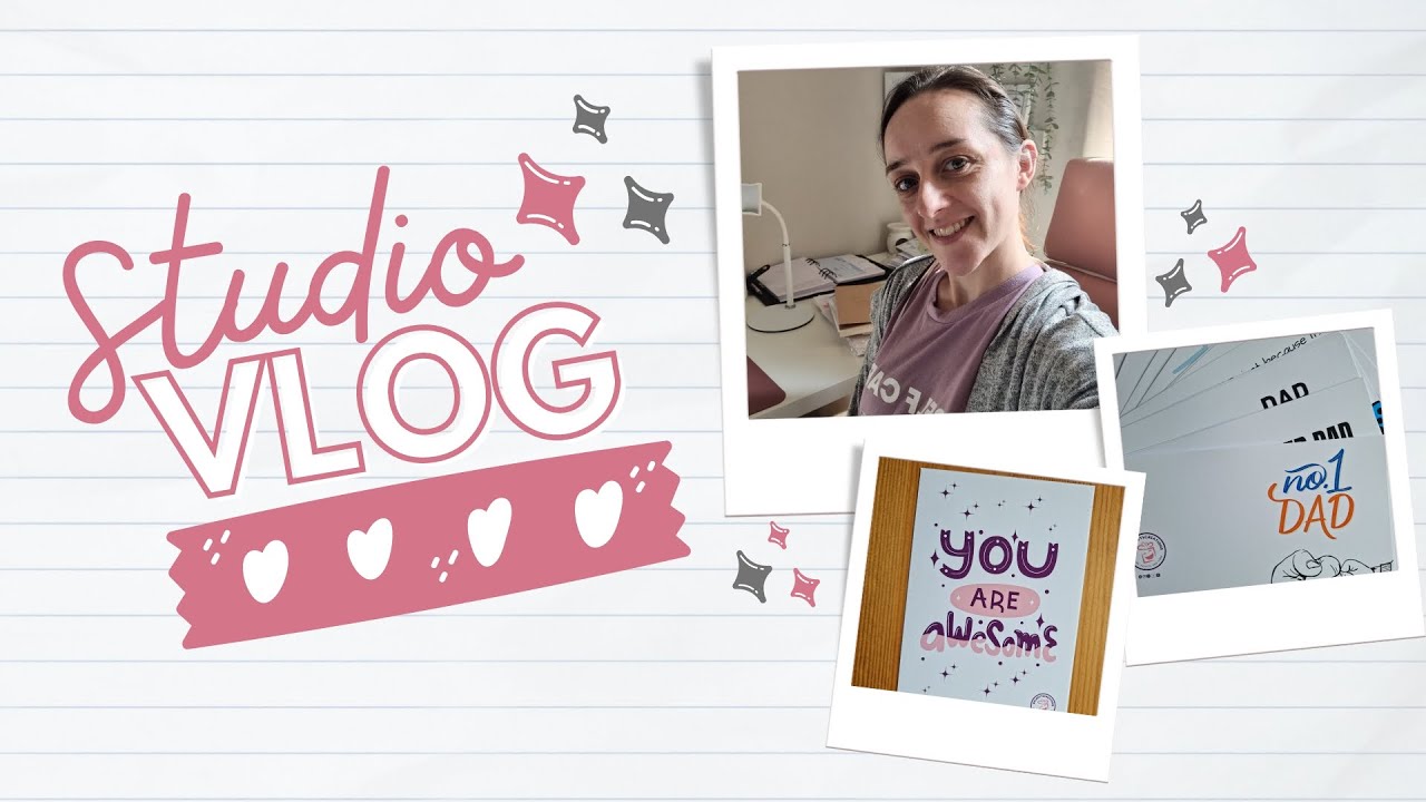 STUDIO VLOG 019 | FATHERS DAYS CARD. NEW LOGO AND NEW THANK YOU CARDS | WSCraftsCreations