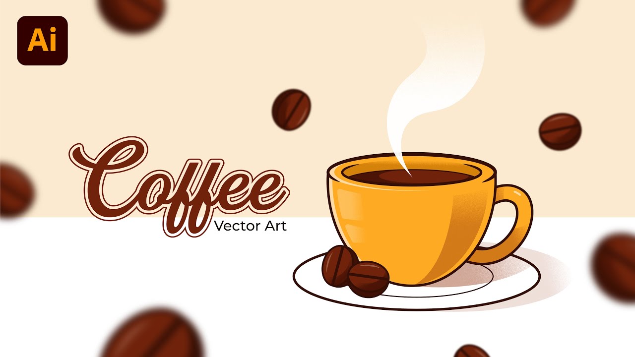 Adobe Illustrator - How to Make Coffee Cup in Illustrator