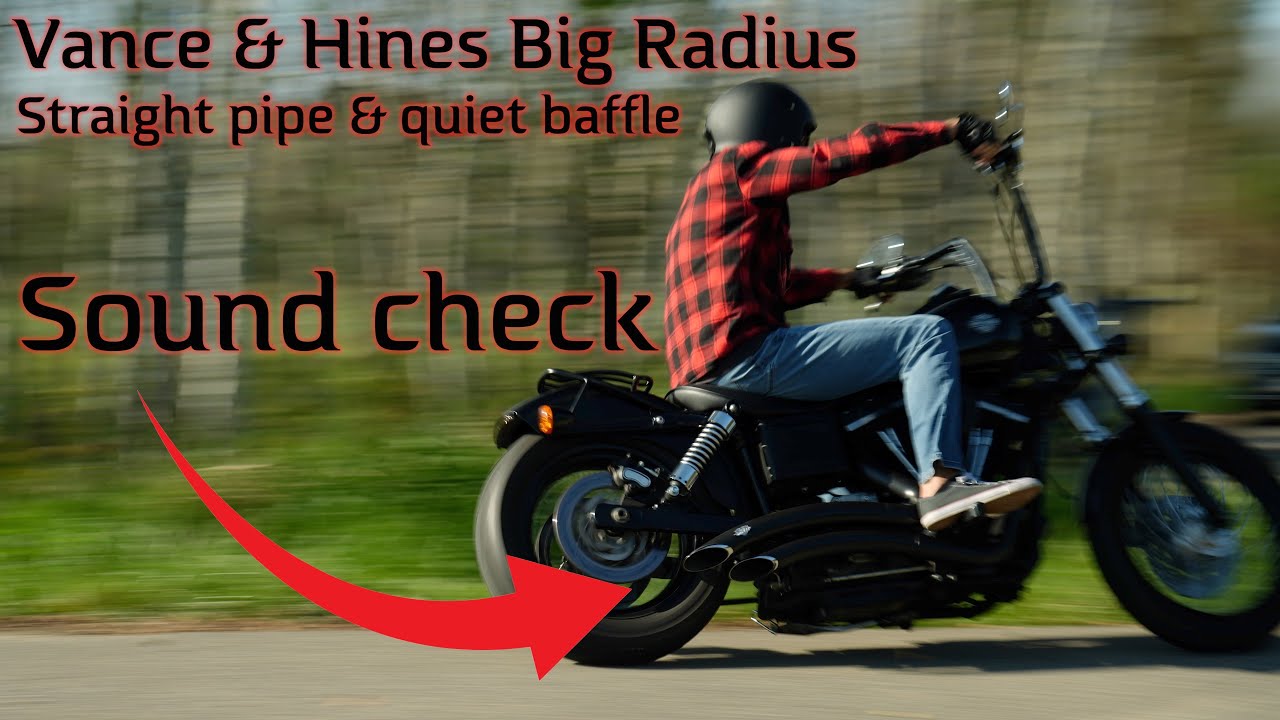 Vance & Hines Straight pipe & quiet baffle SOUND CHECK  Harley Davidson FXDB Street Bob
