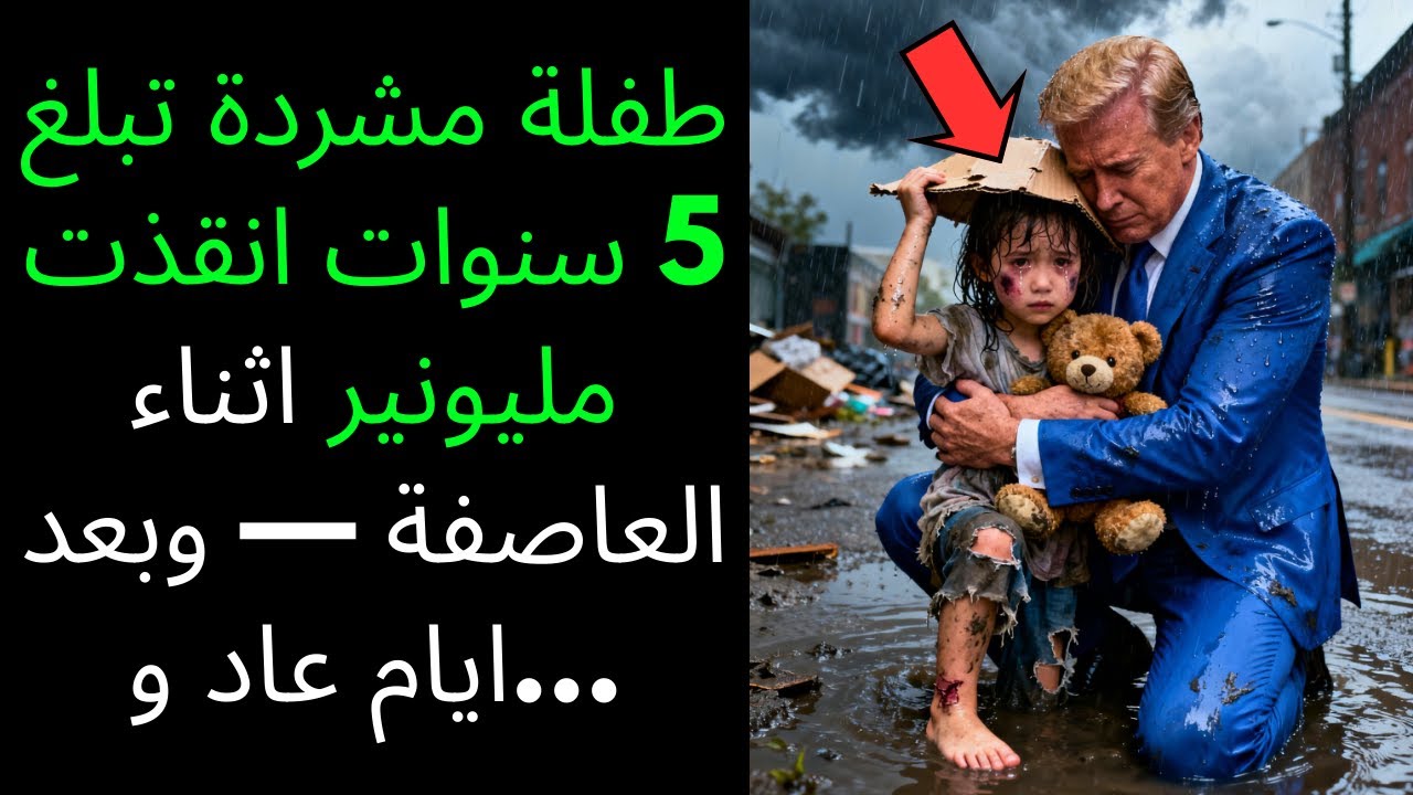 طفلة مشردة تبلغ 5 سنوات انقذت مليونير اثناء العاصفة — وبعد ايام عاد و...