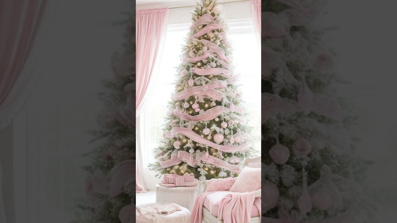 🎄🕯️ Shabby Chic Pink Christmas, DIY, Holiday Ideas & Decor, Romantic Designs #shorts #shabbychic