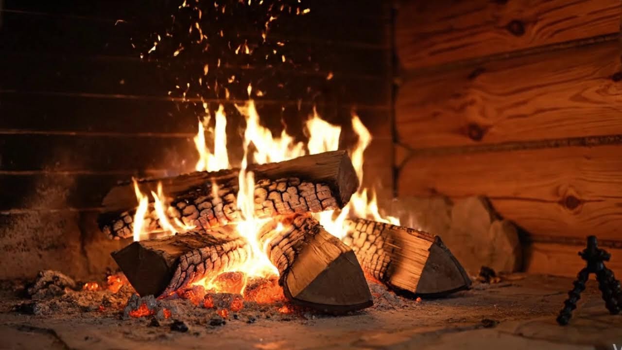 Live Relaxing Fireplace Side View | ASMR for Relaxation