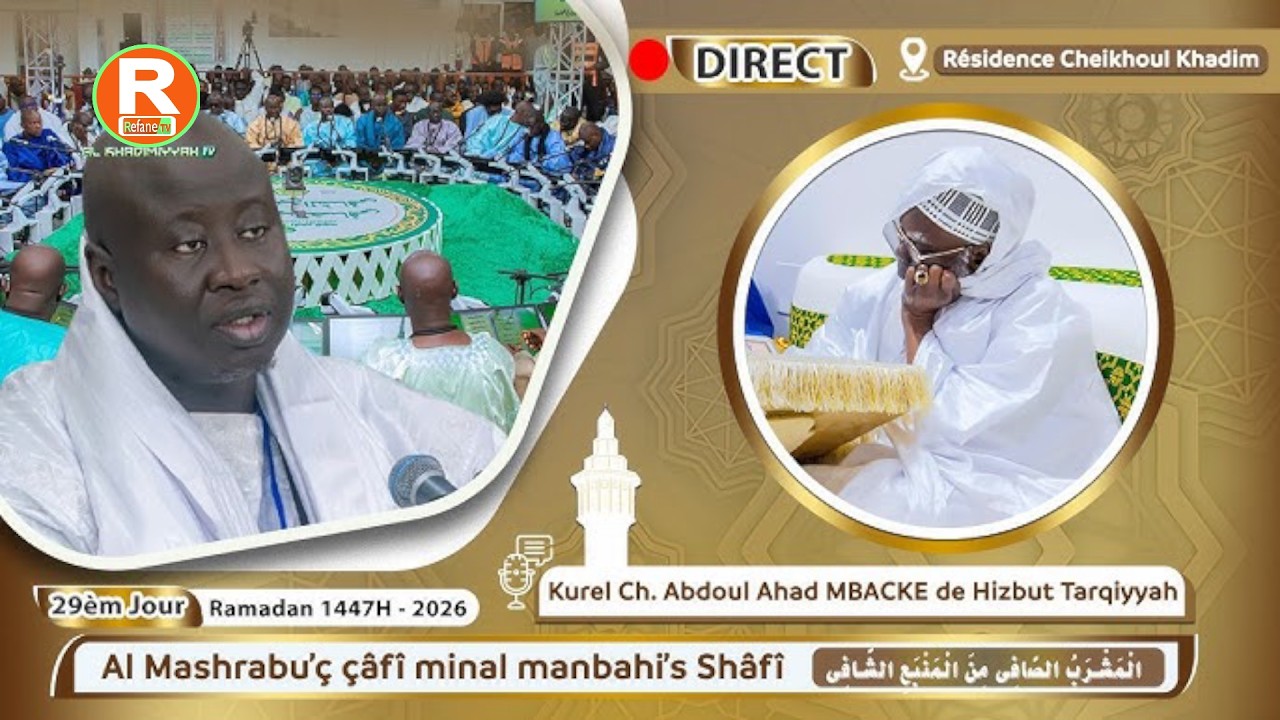 🔴DIRECT: Al Mashrabuç-Çâfî minal manbahish-Shâfî Vivification du mois de Ramadan 1447h 2026 -Jour 29