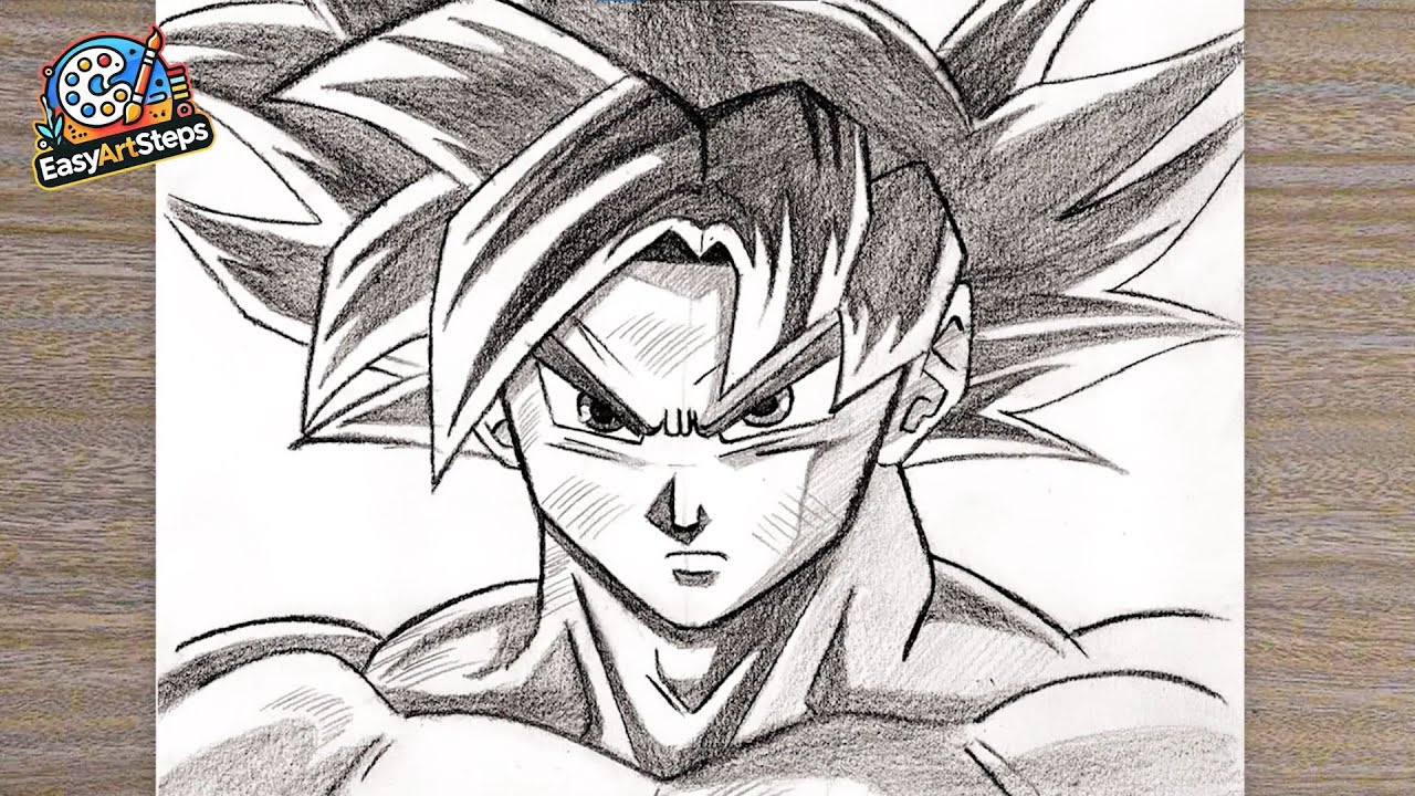 How to Draw Goku Ultra Instinct Step by Step | Easy Goku Drawing Tutorial for Beginners