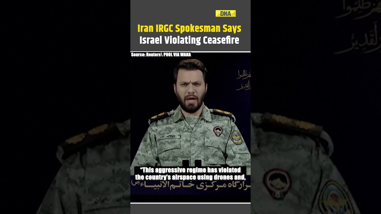 Iran IRGC Spokesman Says Israel Violating Ceasefire #shorts #iran #iranisraelwar