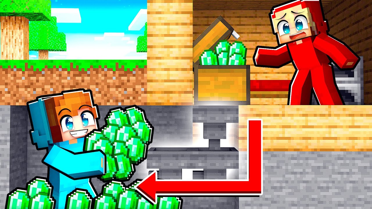 7 Sätt Att Stjäla Affes EMERALDER i Minecraft!