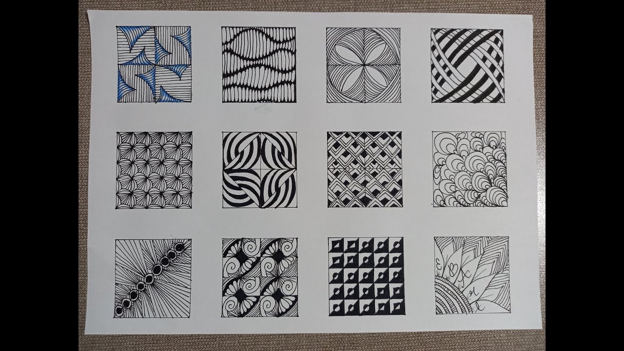KOLAY ÇİZGİ ÇALIŞMASI - DESEN ÇALIŞMASI 6 - ZENTANGLE / EASY LINE - PATTERN WORK