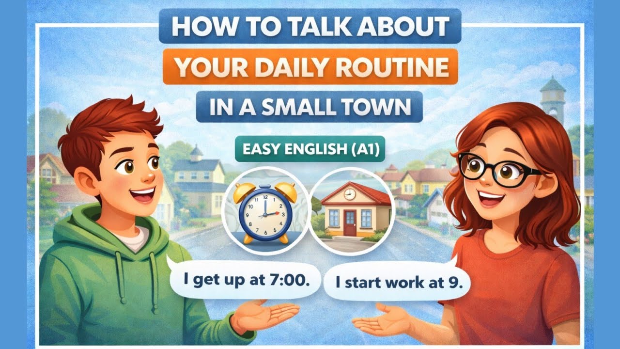 How to Talk About Your Daily Routine in a small town Easy English (A1)