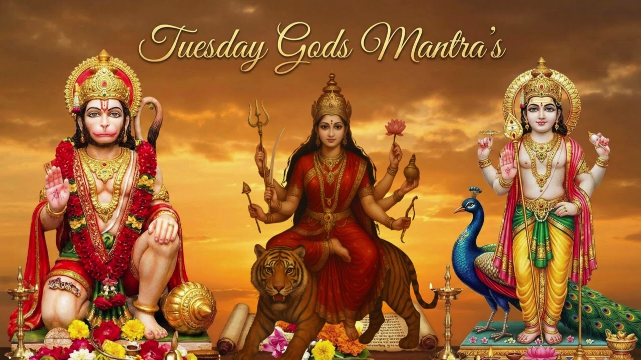 Tuesday Special Powerful Gods Mantras | Hanuman, Subramanya, Durga Mantras for Strength & Success