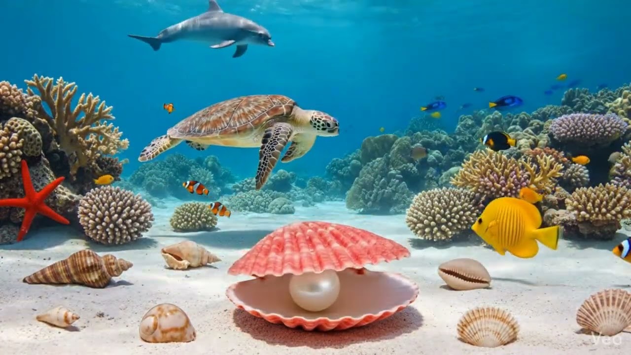 Underwater Paradise Ocean Ambience🦪 Healing Stress, Anxiety and Depression Heal Mind,  Calming Music