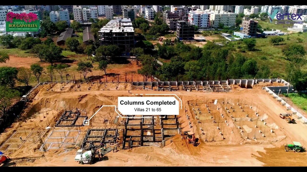 Premium Gated Community Villas in Bowrampet | Vertex Bougainvillea | Work in Progress