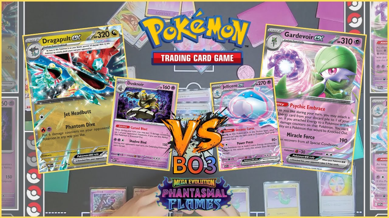 [PTCG] Dragapult/Dusknoir VS Gardevoir/Jellicent _ BO3 (Phantasmal Flames)