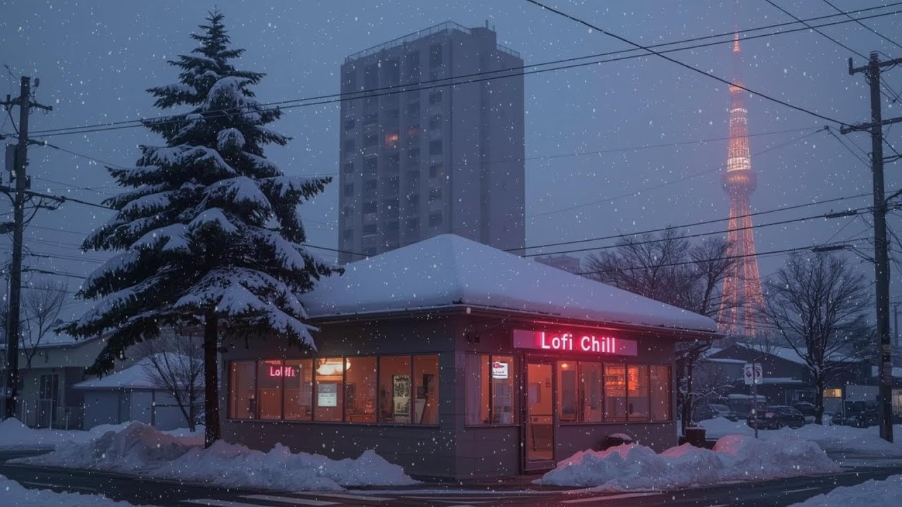 Snowy Midnight Lofi 🌨️ 90s Chillhop for Deep Chill & Focus