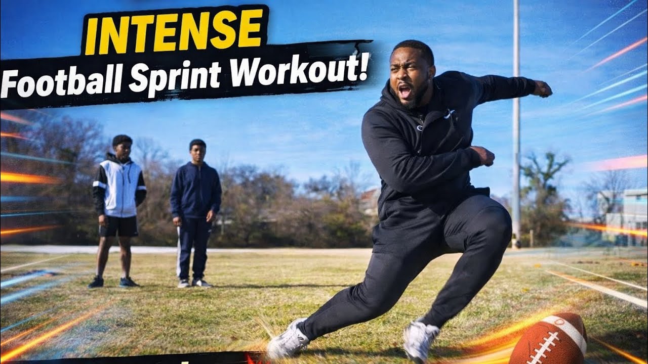 Football Speed Session: Sprint Drills + Crazy Spin Move 