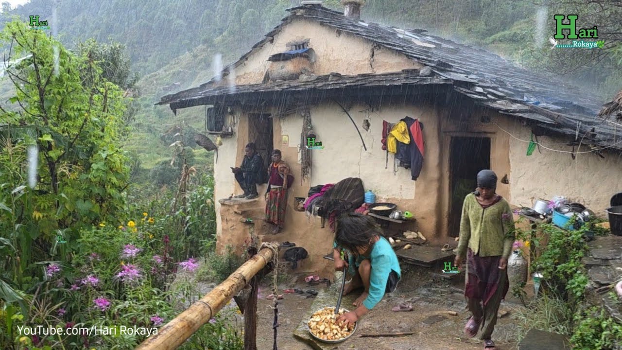 Most Peaceful And Relaxing Nepali Mountain Village Lifestyle | Organic Food Cooking in Countryside 