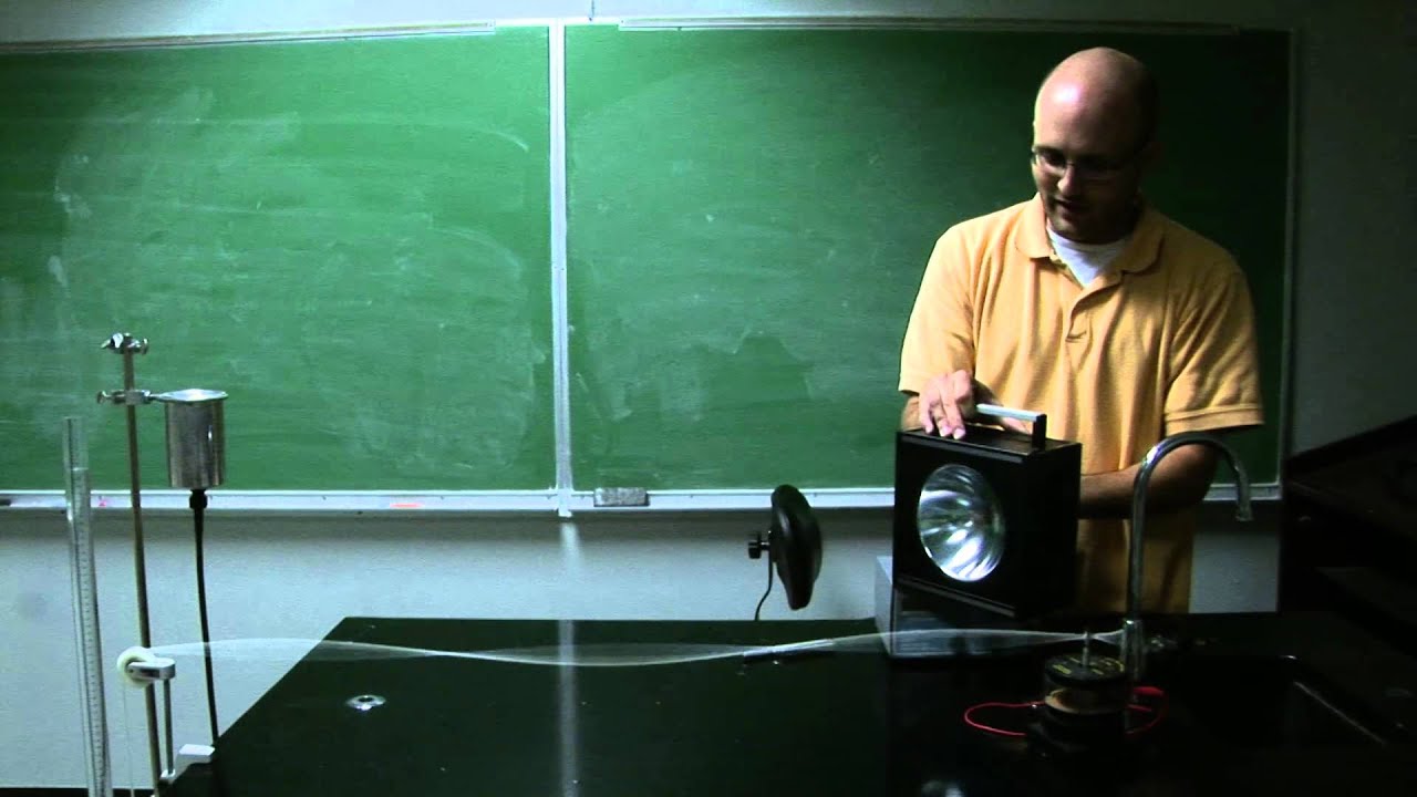 Strobe light demonstration with standing waves