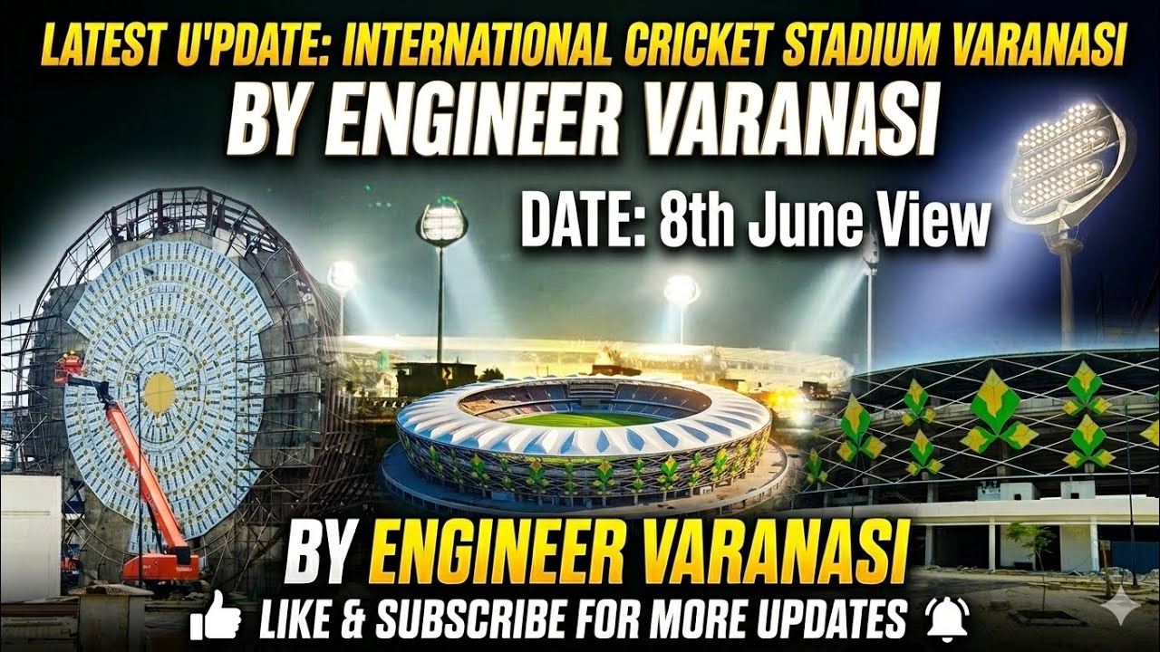 🔥 New Progress Update | Varanasi Stadium Taking Shape Fast! #mahadev #cricket #varanasistadium 