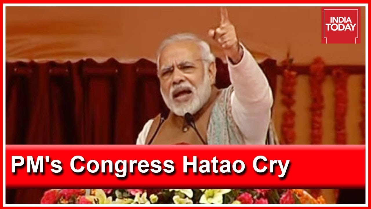 PM Modi Sounds Poll Bugle In Meerut With 'Congress Hatao' War Cry