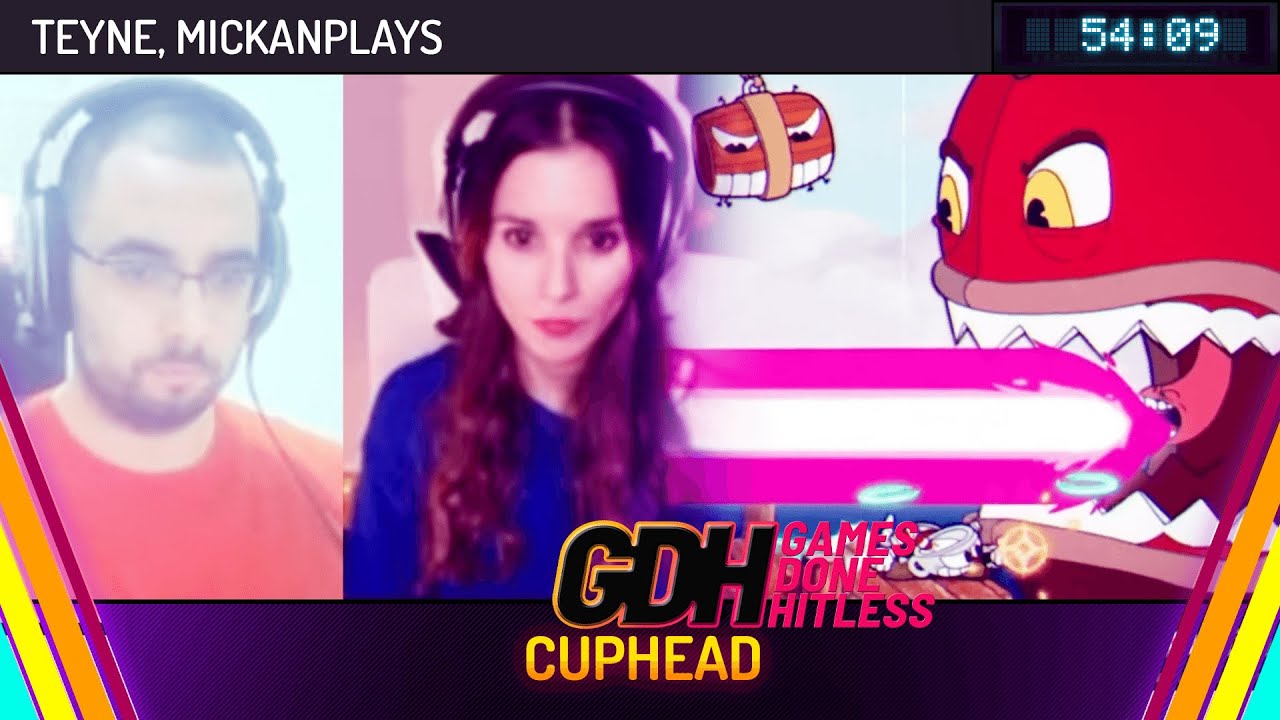 Cuphead by teyne and mickanplays in 54:09 - Games Done Hitless