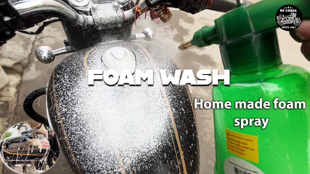 No need for Expensive bike wash services, Homemade Foam Washing,  A Complete Bullet Washing Tips DIY