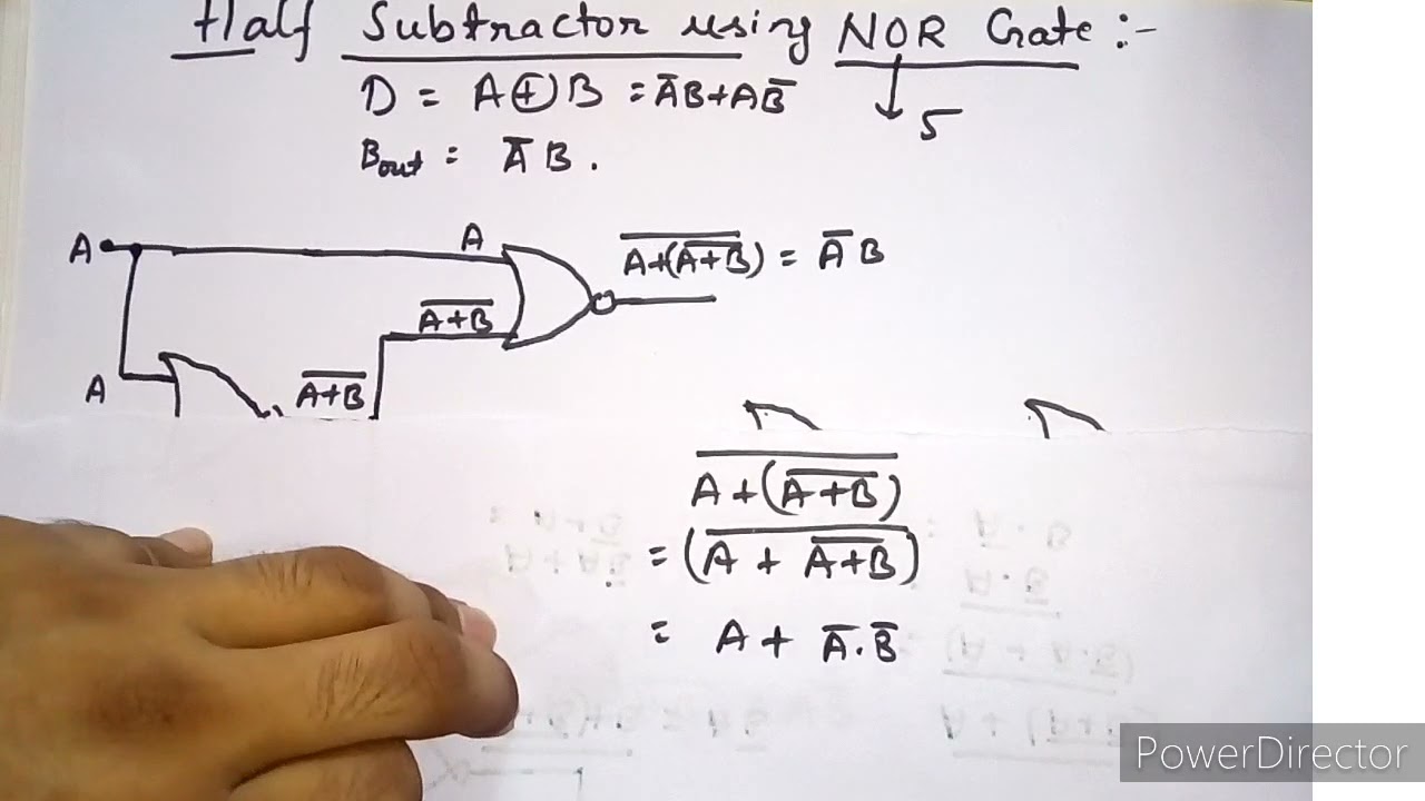 Half Subtractor using NOR GATES || @ThePhysicsFamily