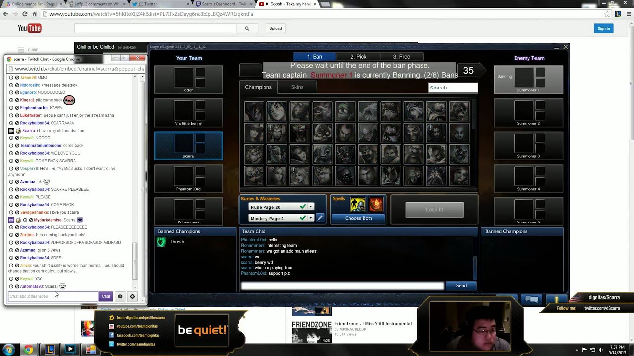 Scarra's stream. Real rusty from the break but doing some Solo Q. Using a new mic.