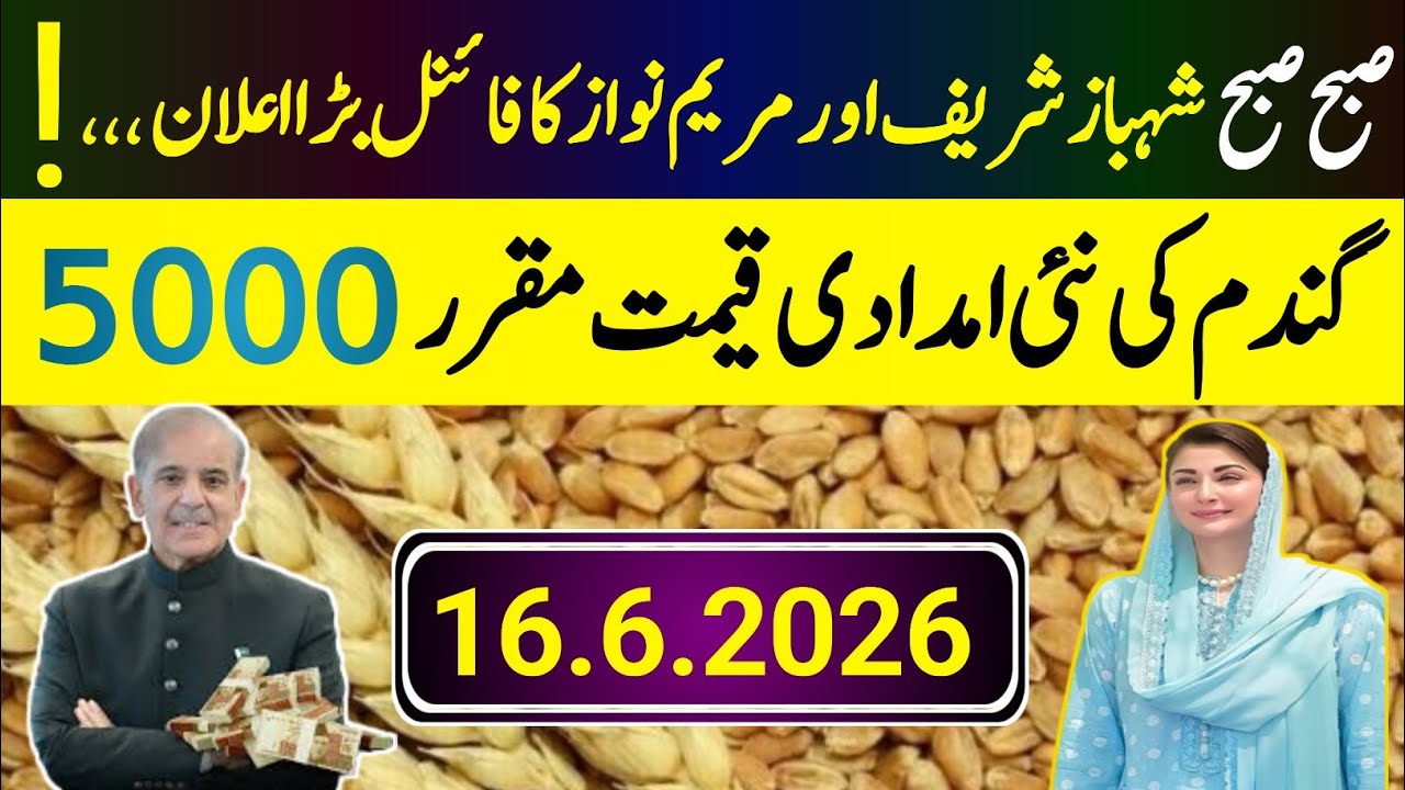 Wheat Support Price 2026 / گندم کی نئی امدادی قیمت فائنل اعلان 