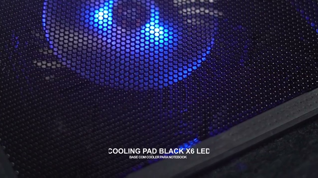 BASE COOLER PARA NOTEBOOK - RISE MODE - GALAXY BLACK X6 - RM-CN-06-BB