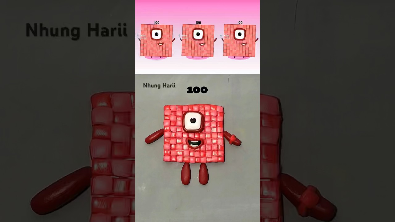 Wow 100 🤩 | I made Sprunki Numberblocks 100 Phase 1 #sprunki ##clay #nhungharii