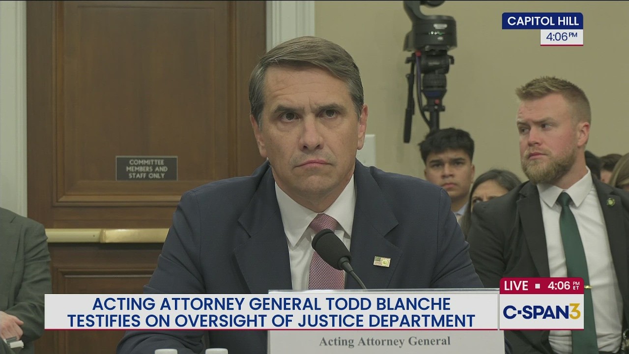 Acting Attorney General Todd Blanche Testifies at Justice Department Oversight Hearing