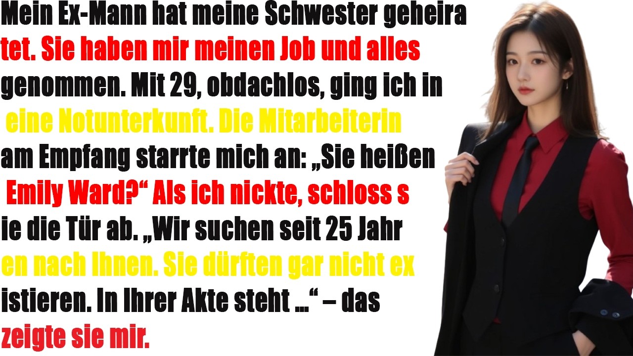 Mein Ex heiratete meine Schwester – Sie nahmen mir Job, Leben… Mit 29 war ich plötzlich