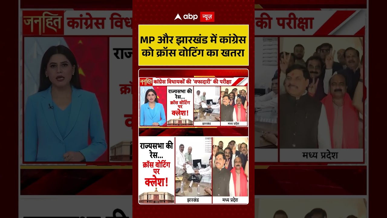 MP Rajya Sabha Election : MP और झारखंड में कांग्रेस को क्रॉस वोटिंग का खतरा | #mppolitics #mp