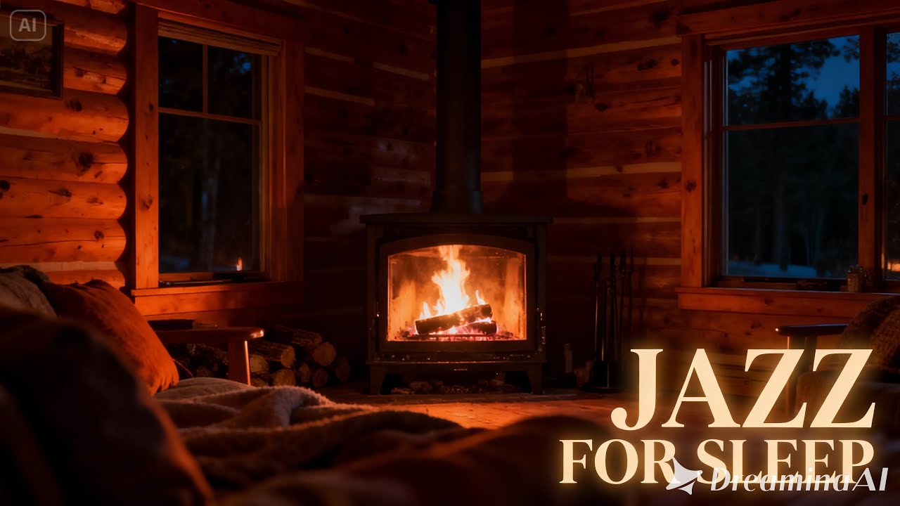 Cozy Fireplace Music 🔴 LIVE | Jazz Study Session