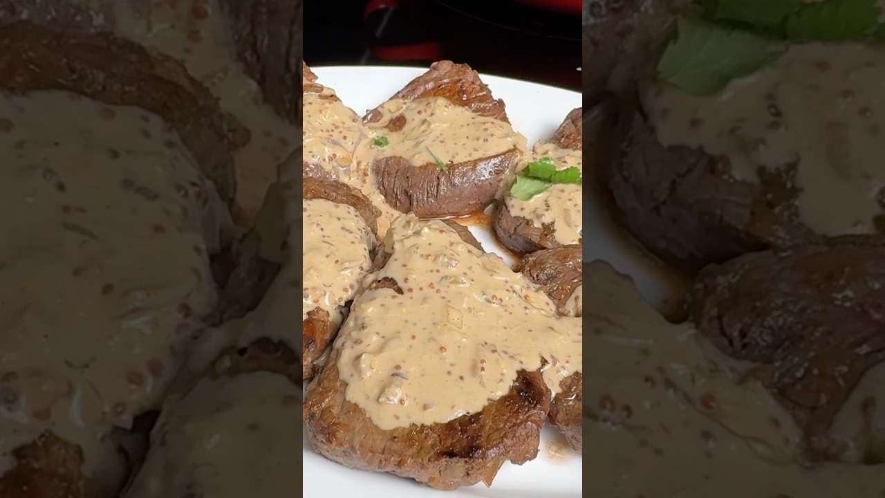 Fil&eacute; Mignon ao Molho de Mostarda com Cebola #receitas #receitatradicional  #almo&ccedil;o
