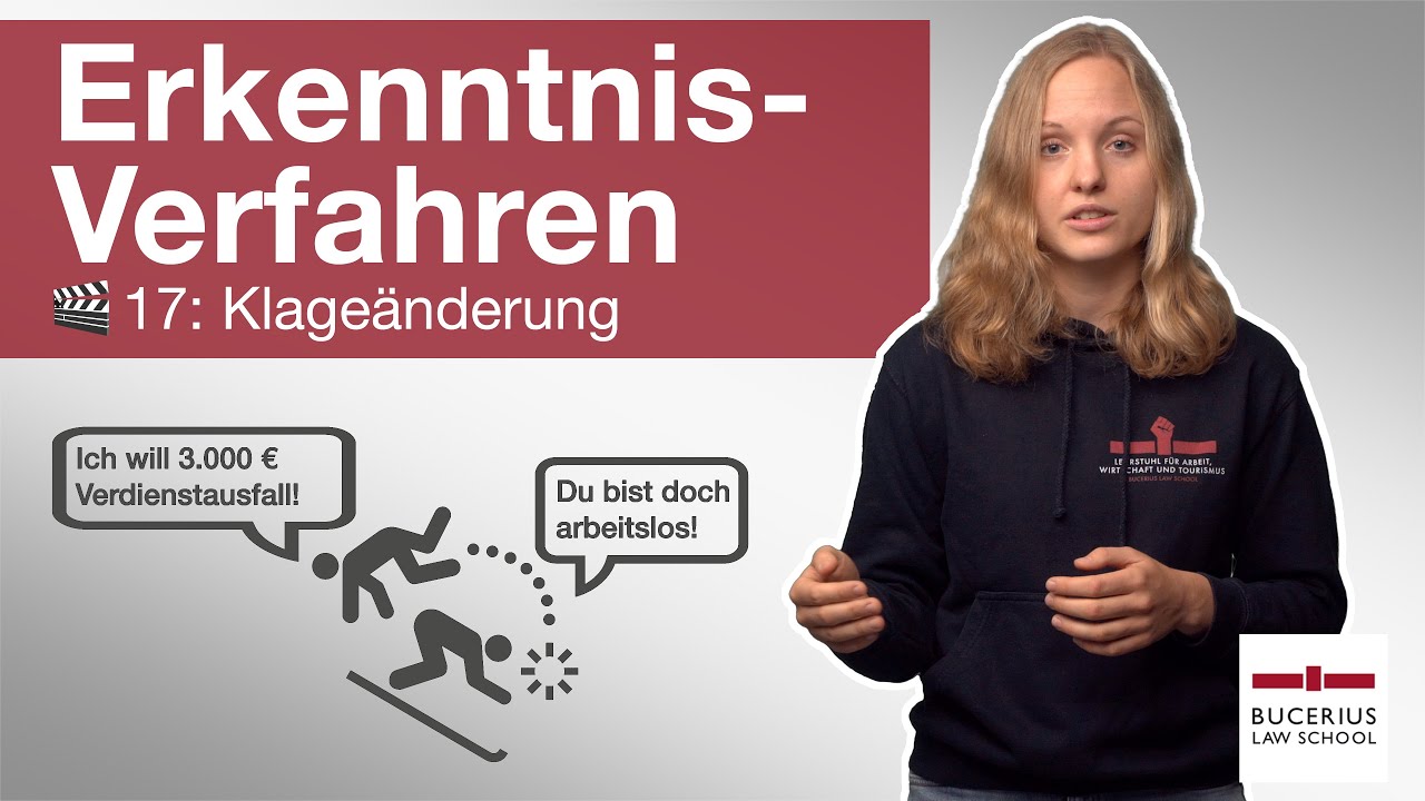 🟥 Klageänderung | 🎬 17 | ZPO-Erkenntnisverfahren