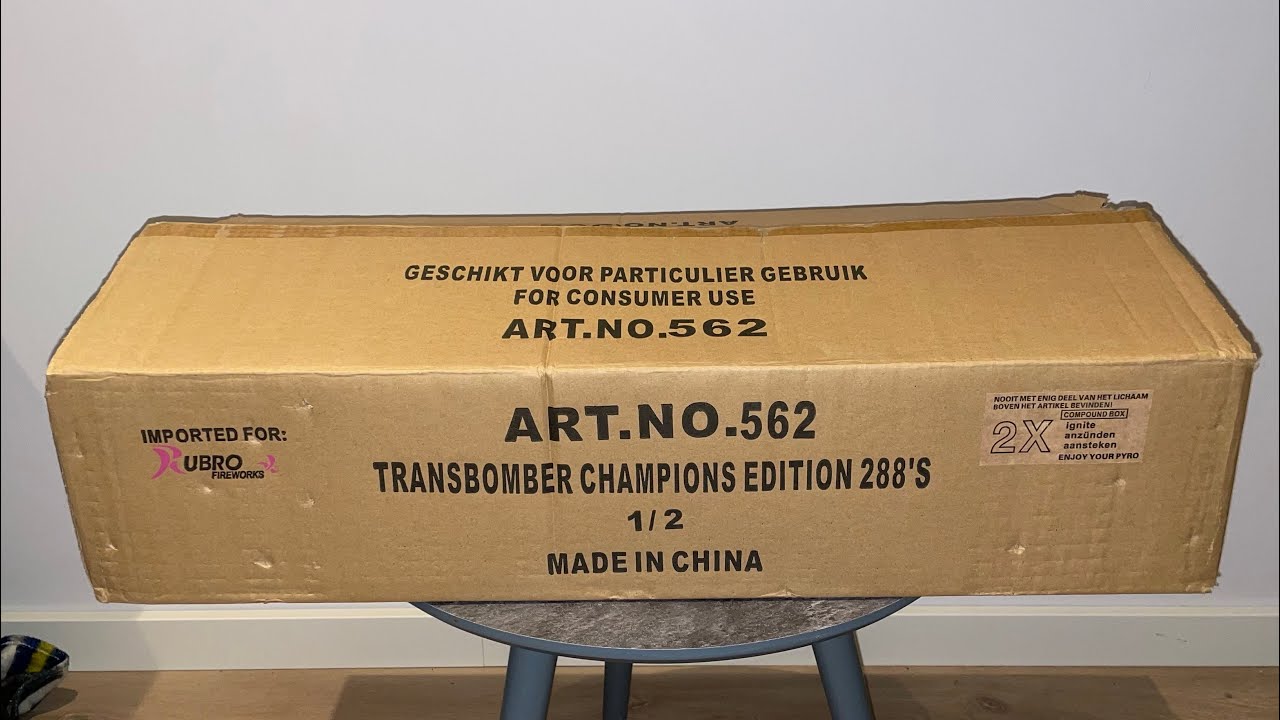 Transbomber Champions Edition : Rubro Vuurwerk : 288 Shots : 3798 Gram : 25mm : Straatfilm