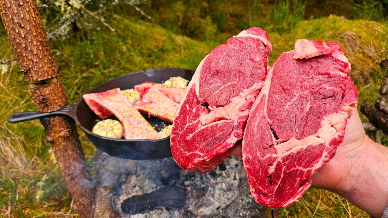 BBQ Meats Cooked Over Open Fire | ASMR Cooking in Nature