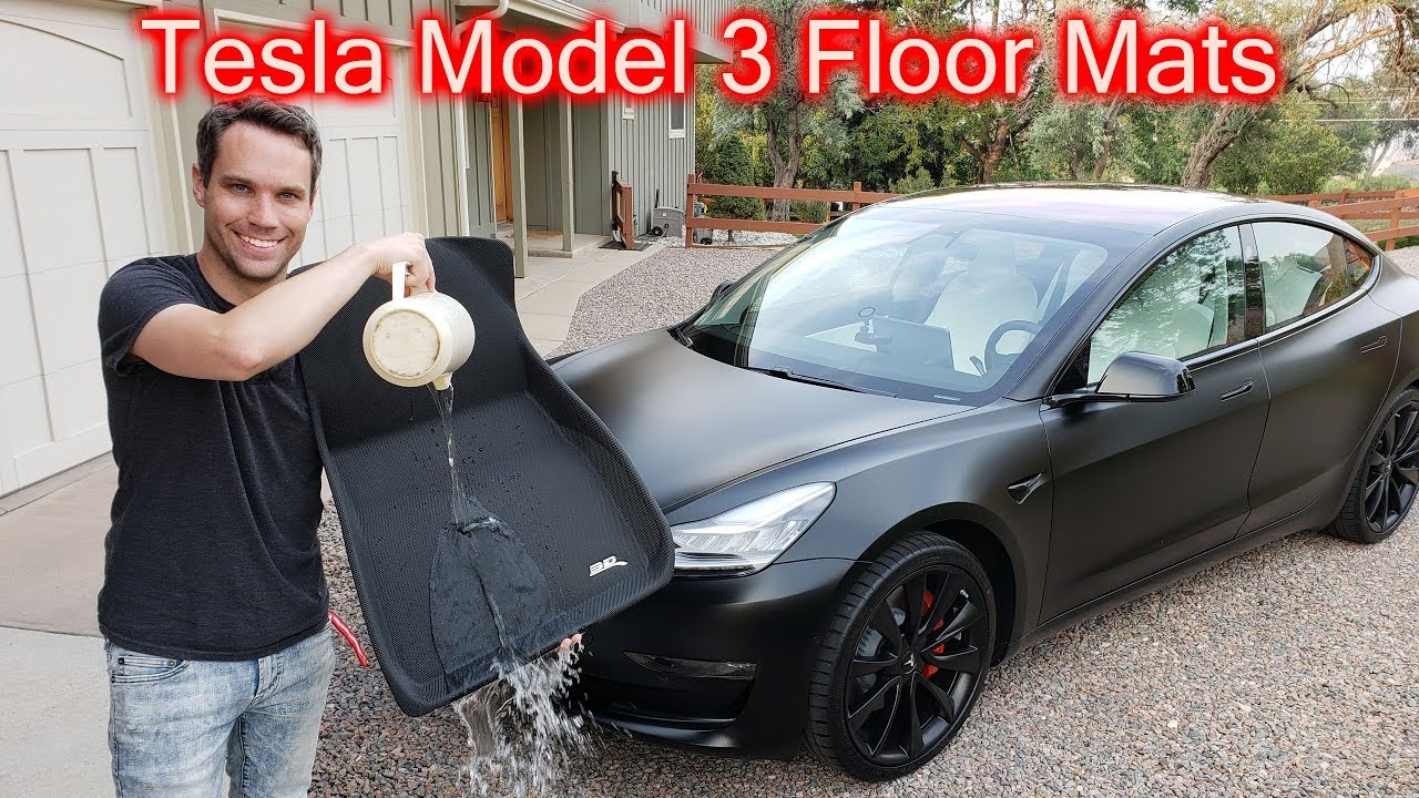 Обзор всепогодных ковриков Tesla Model 3