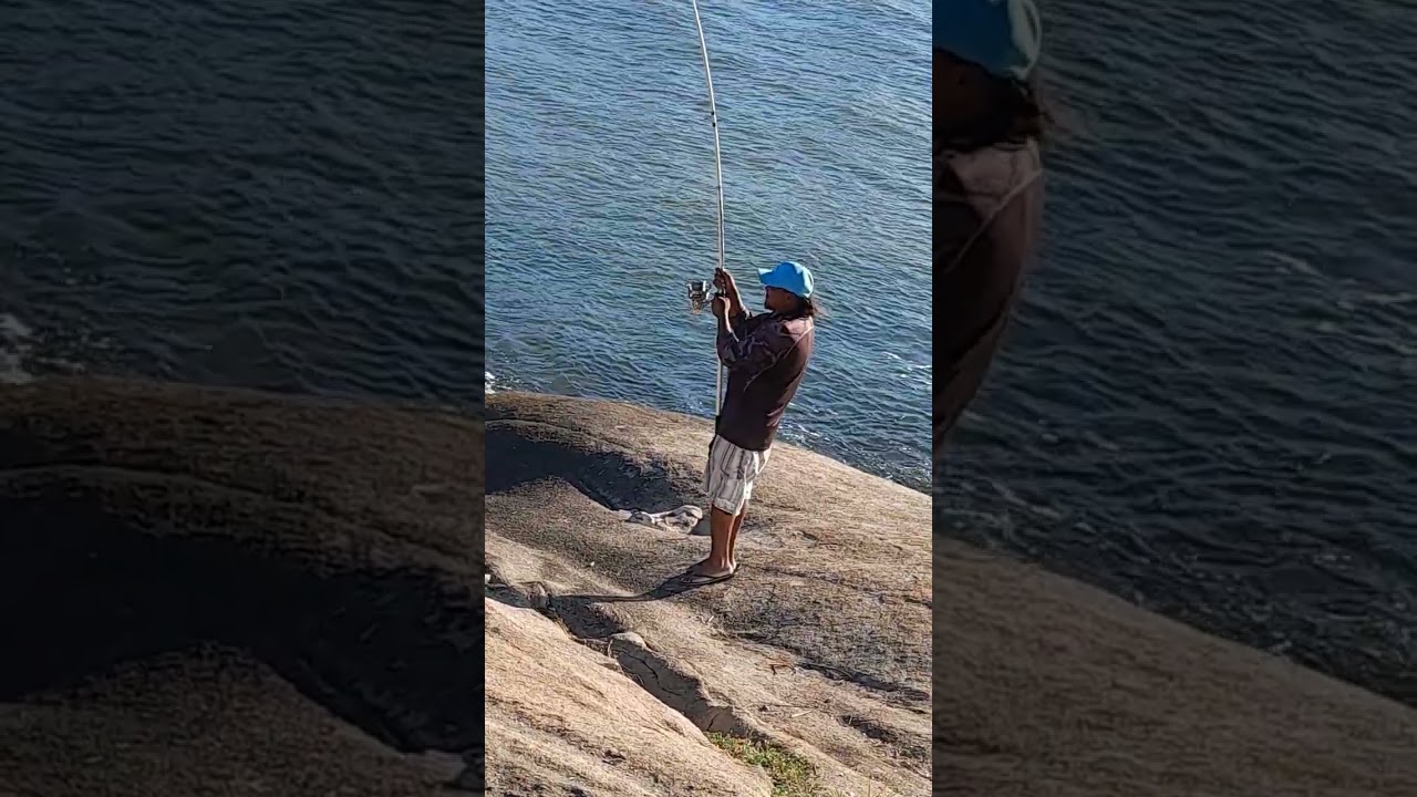 PESCARIA NA ILHA DO BOI VITORIA ES BATALHA DE PESCADOR VS ARAIA 😁SERÁ QUEM GANHOU ???